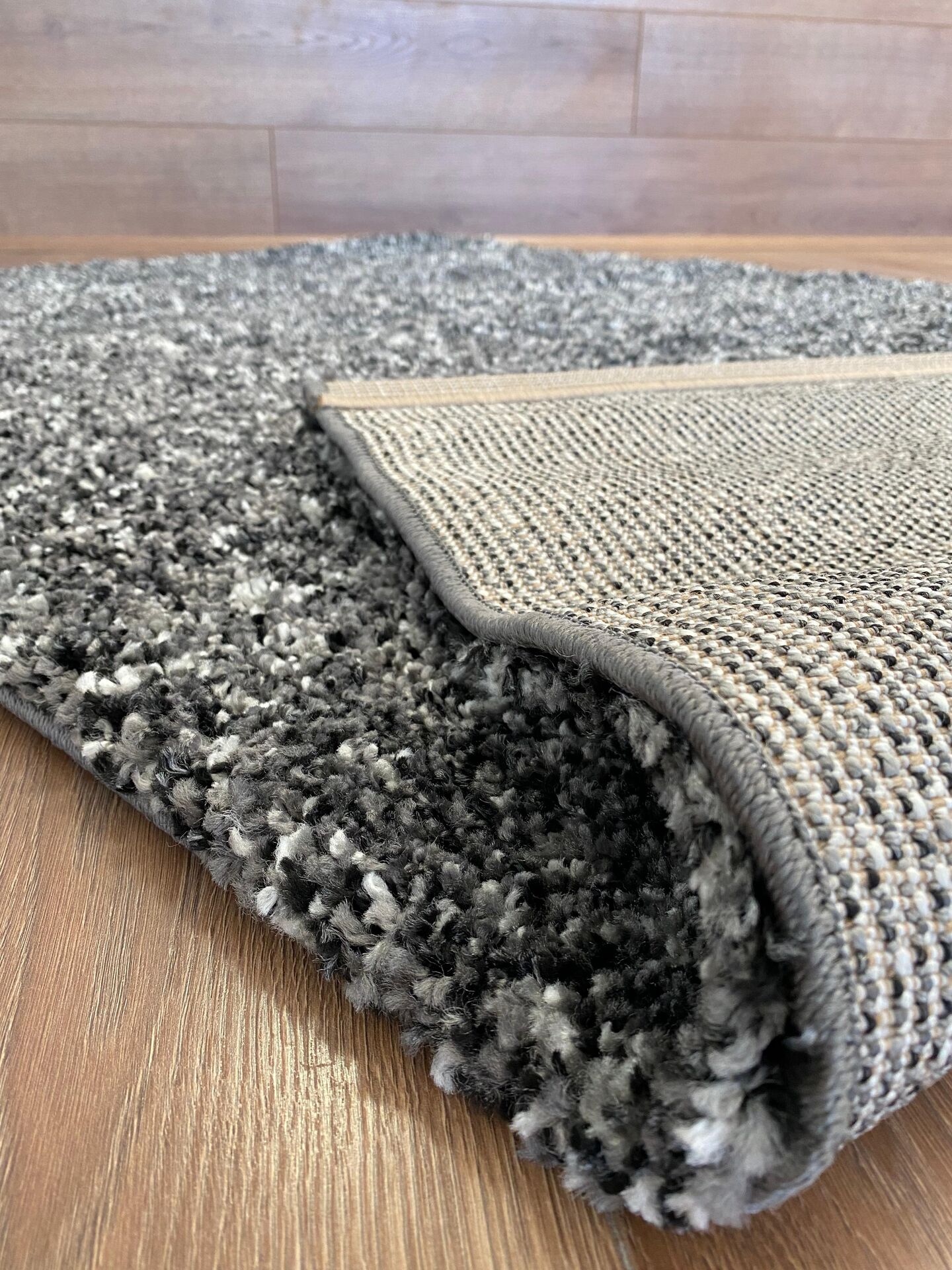 Black dots carpet folded