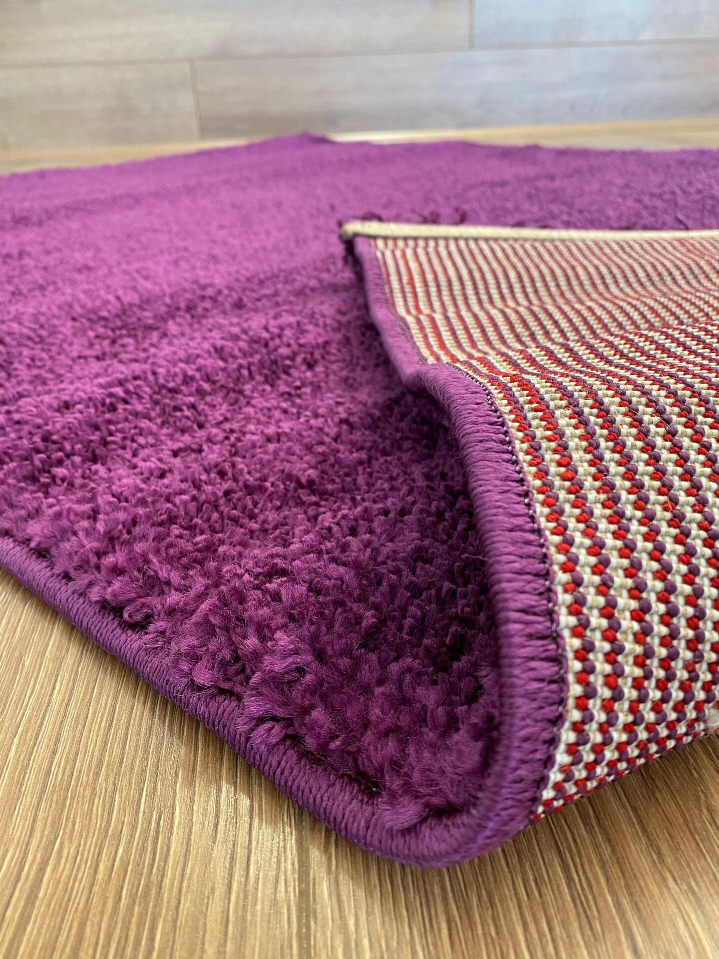 Purple carpet folded
